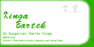 kinga bartek business card